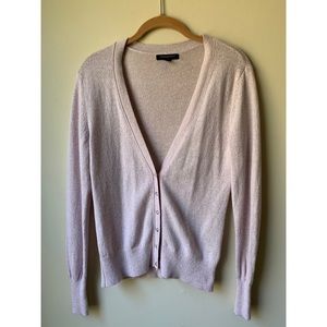 banana republic sparkle pink cardigan size small